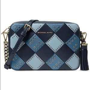 MICHAEL KORS Mott Woven Md Camera Crossbody